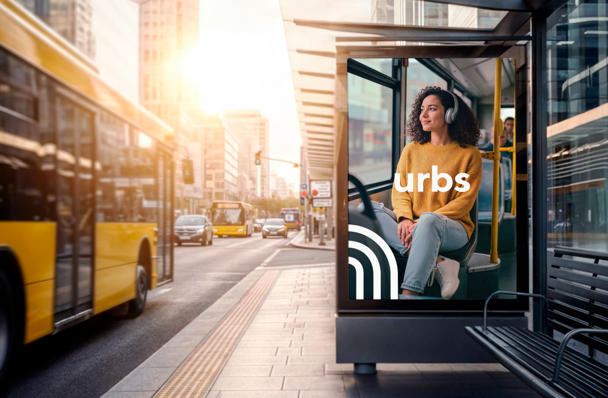 Graphic depicting UI-styled buttons with different categories of interior design items on top of an image of a modern interior living room.